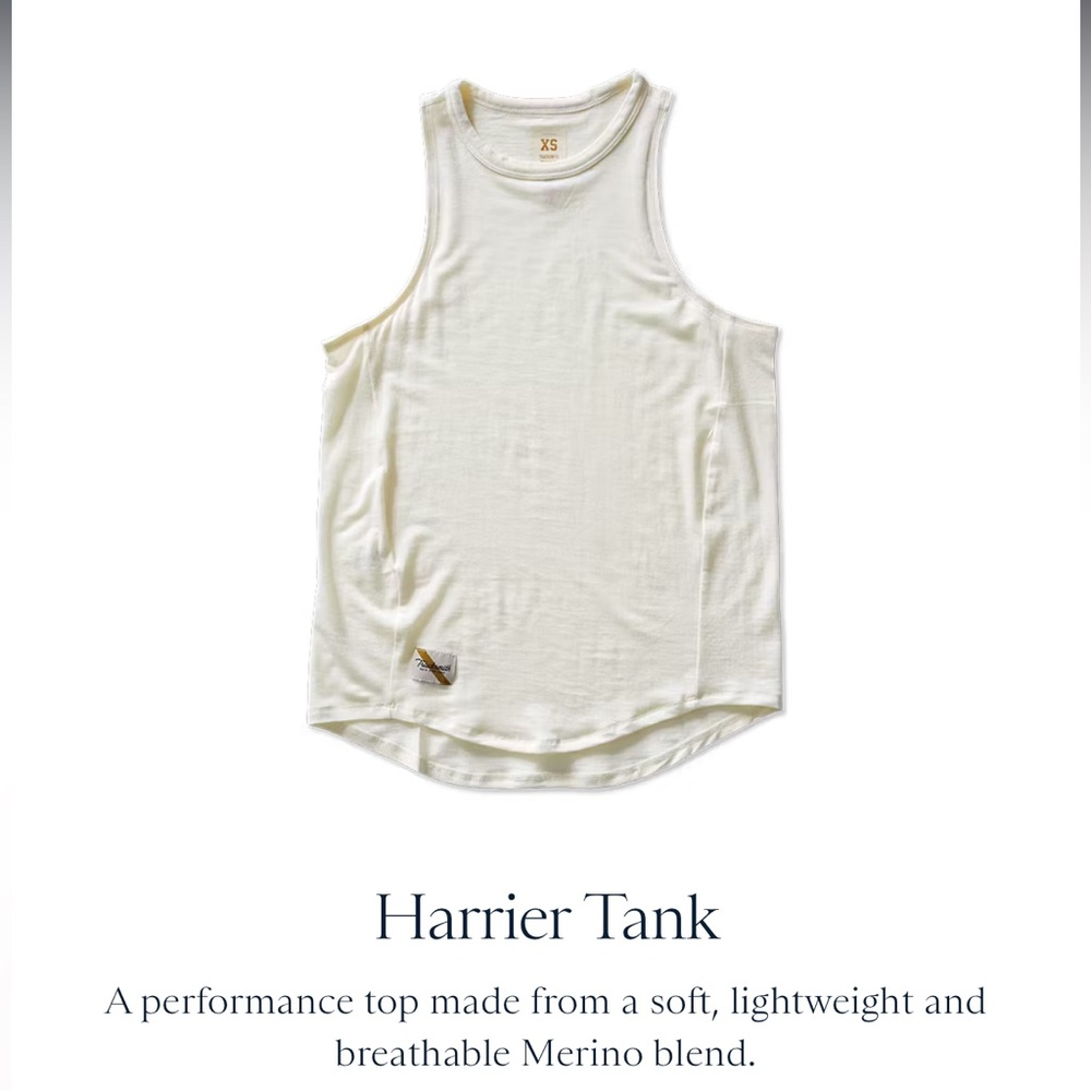 Tracksmith Harrier Tank ~ Ivory ~ xsmall